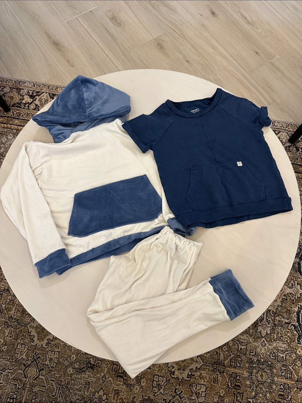Carter's Navy Blue and Cream Kids Matching Set